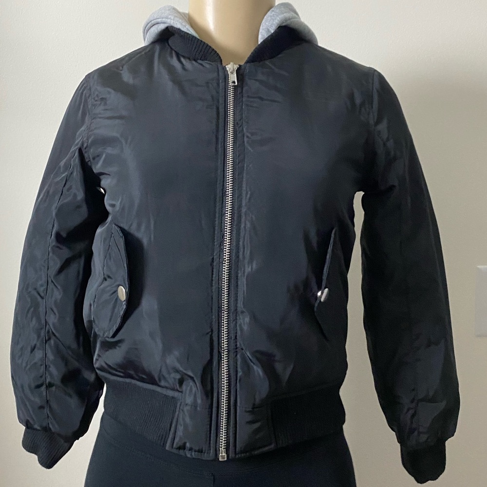Forever 21 Girls Bomber Jacket with hoodie